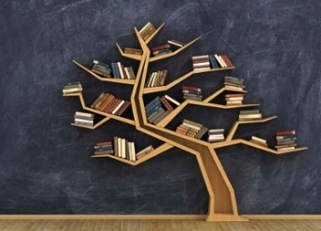 Tree-shaped bookshelf